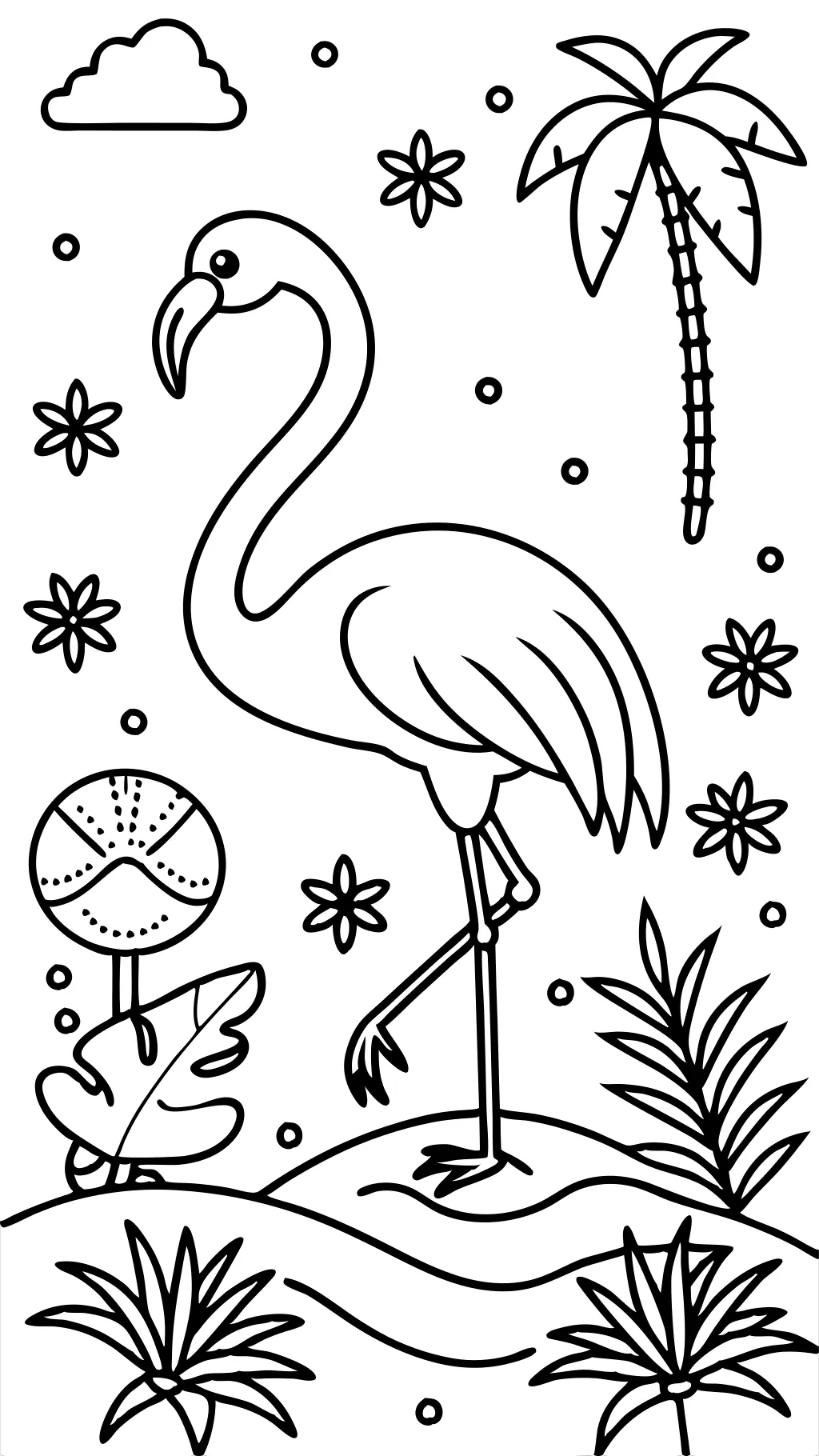 flamingo coloring page